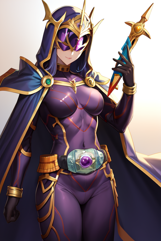 Medea, helmet, tokusatsu, belt, cloak, holding dagger